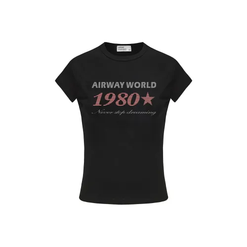 AIRWAY Черная унисекс футболка
