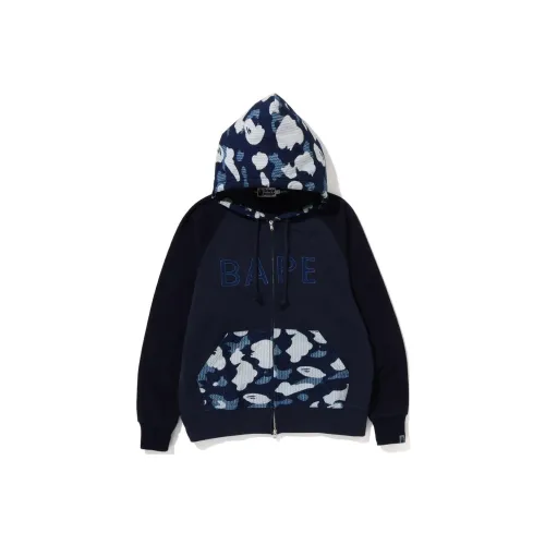 A BATHING APE BAPE совместный продукт Морской синий Мужские Свитшоты