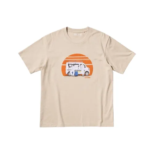UNIQLO Бежевый Унисекс Футболка
