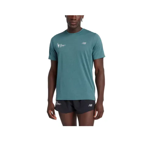 New Balance NYC Marathon AthleticsTCS T-Shirt Мужской Новый Ель