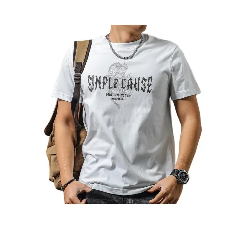 JIYAN Белая Мужская T-Рубашка