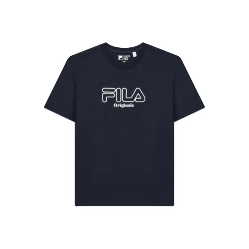 FILA Secret Зеркальная Синяя Мужская Футболка