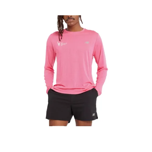New Balance NYC Marathon AthleticsTCS T-Shirt Мужской Розовый Фотиния