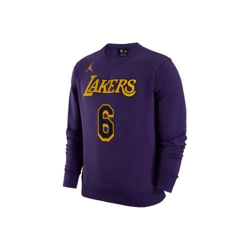 Джордан Angeles Lakers LeBron James Фиолетовый Мужской Свитшот
