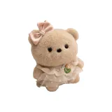 Розовое кружевное платье-медвежонок