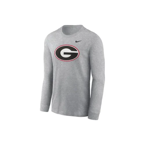 nike Georgia Bulldogs Primary Логотип Футболка Мужская Серого цвета