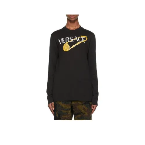 VERSACE Мужские черные T-рубашки