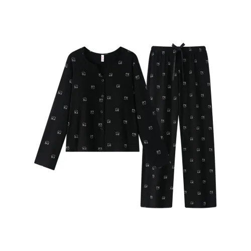 Gongdie Пижамный комплект женский черный