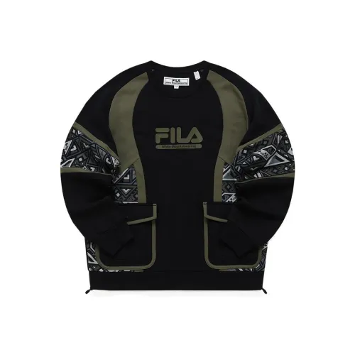 FILA FUSION FILA FUSION Hakusan l collaboration Collection Темно-черный Мужской Свитшот