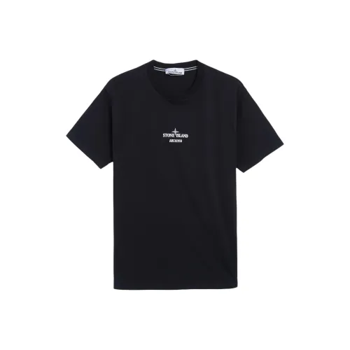 Stone Island Черные Мужские T-Рубашки