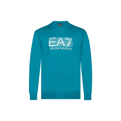 EMPORIO ARMANI EA7 Темный Небесный Синий Мужские Свитшоты