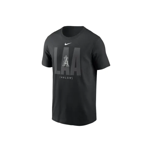 nike x MLB Los Angeles Angels Модный Local T Рубашка Мужская Черная
