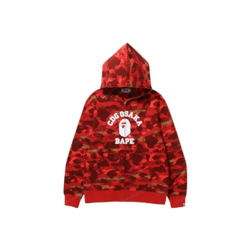 A BATHING APE Красный Мужской Свитшот