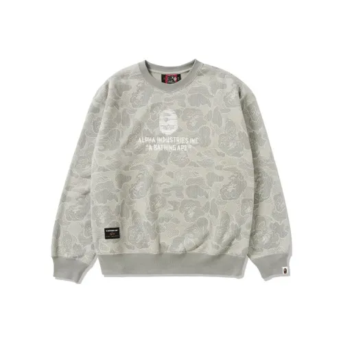 A BATHING APE Co Брендированный Alpha Industries Унисекс Свитшоты