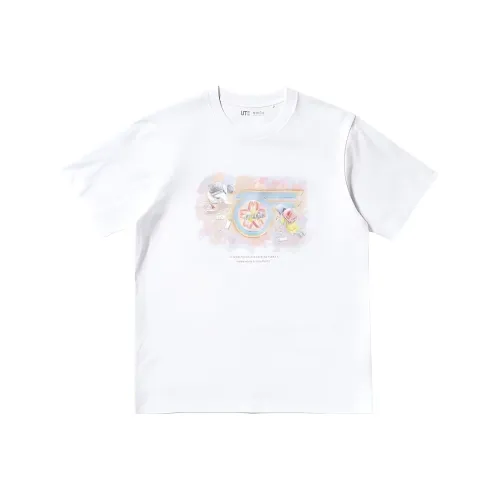 UNIQLO x GUAISHOU8HAO LIANMINGKUAN Т-рубашка Унисекс Белый