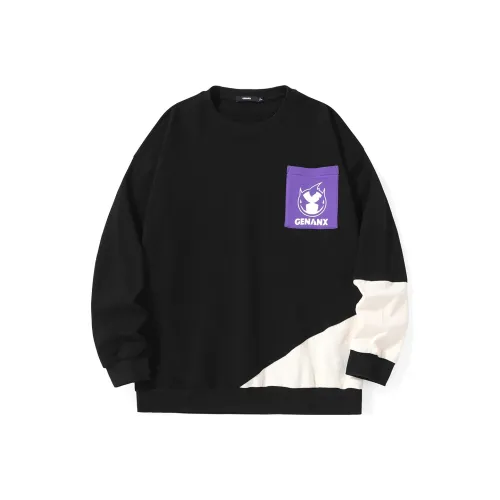 GENANX Черный Унисекс Свитшоты