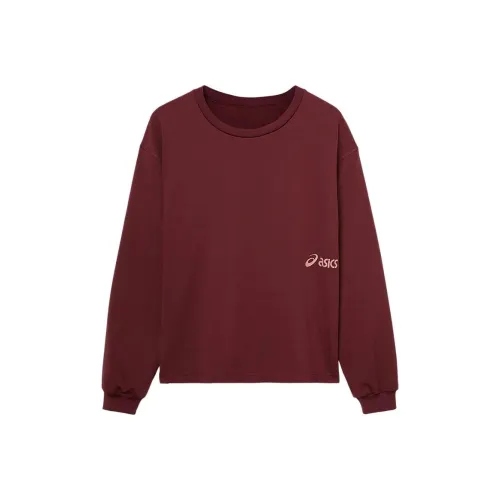 Asics AW24 Графический длинный рукав Т-рубашка Унисекс Красный