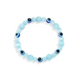 Браслет с бусинами "Синий Глаз Демона"