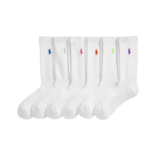 Polo Ralph Lauren Носки до колена мужские 6 пар белые