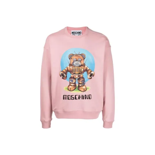 MOSCHINO Мужские Свитшоты Розового Цвета