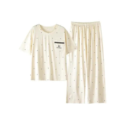 White Ran Pajama Комплект Женский Абрикос