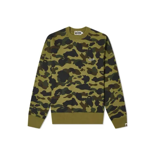 A BATHING APE Bape Свитшот Мужской Зеленый