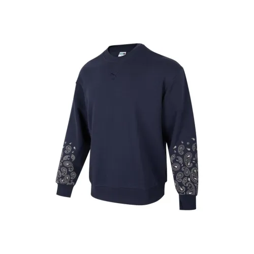 PUMA Cashew Flower Синий Унисекс Свитшоты