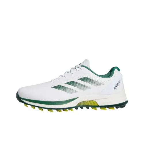 Adidas Adizero ZG Slip-resistant Abrasion-resistant Low Top Golf Shoes Men's White Green Adidas Adizero ZG Противоскользящие Устойчивые к истиранию Низкие Топ Обувь для гольфа Мужская Белый Зеленый