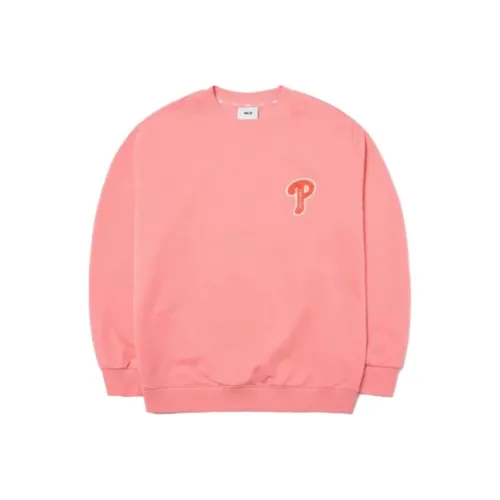 Mlb Base Logo Свитшот Унисекс Оранжевый Розовый