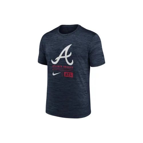 nike T-Shirt Atlanta Braves Мужской Морской Синий