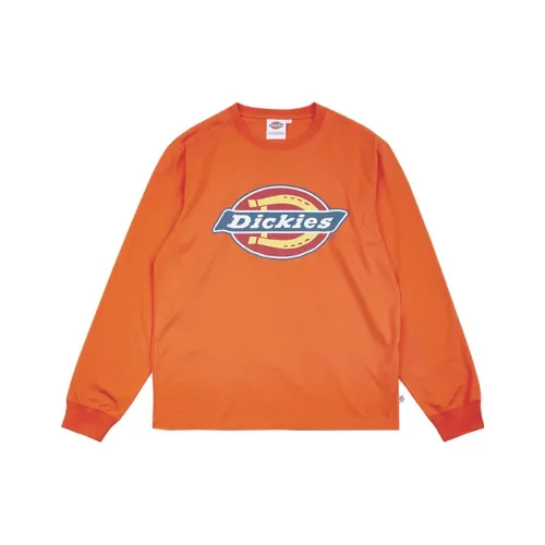 Dickies FW22 Круглый вырез Свободный крой Толстовка Мужской Оранжевый Красный