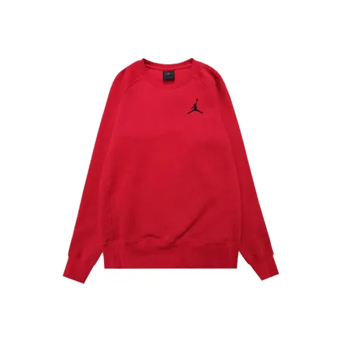 Джордан Solid Color Embroidered Толстовка Мужской Красный