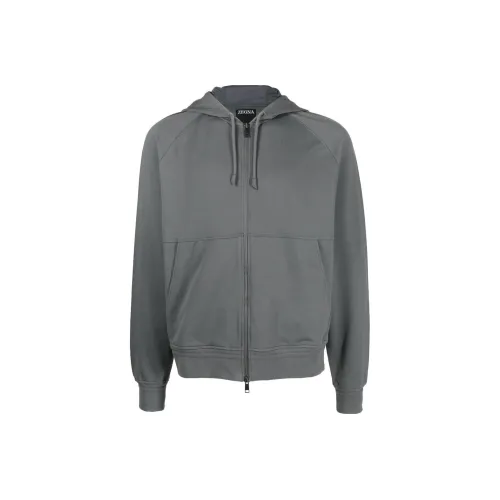 Ermenegildo Zegna Серый Мужской Свитшот