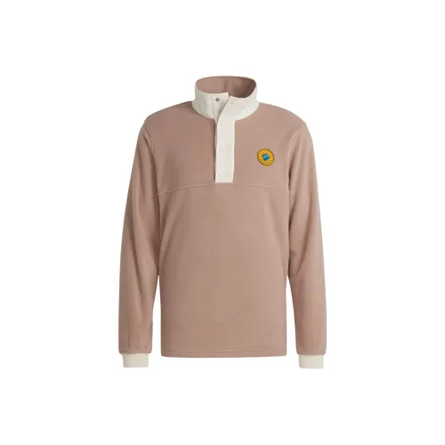 Adidas Originals WH Snap Fleece Sweatshirt Men's Brown