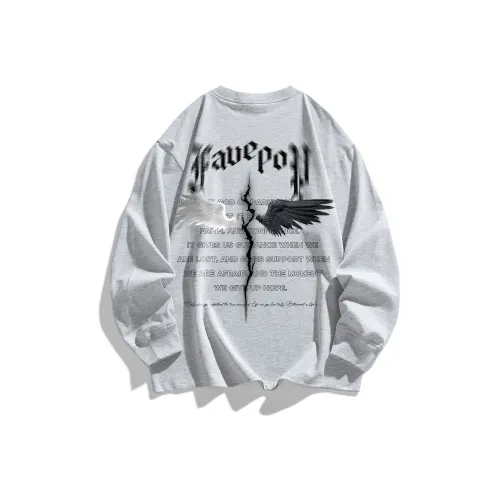 FAVEPOP Длинный рукав Т-рубашка Унисекс