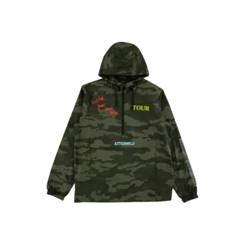 Travis Scott Зеленый камуфляж Мужские Свитшоты