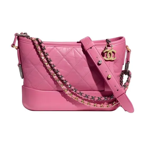 CHANEL Gabrielle Телячья кожа Сумка-хобо Сумка Сумка через плечо Сумка через плечо Средний Женская Розовая