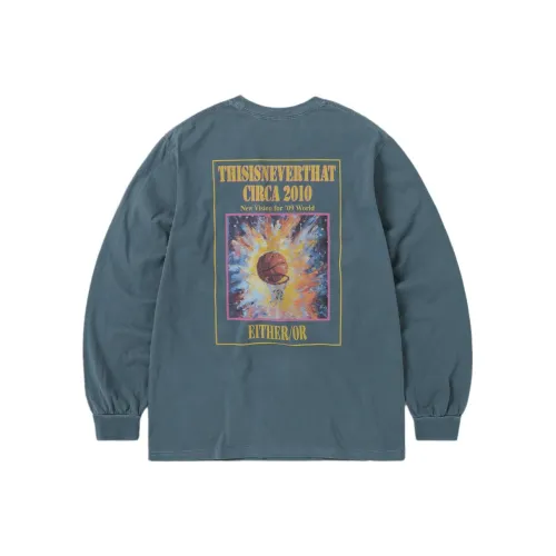 Thisisneverthat FW24 Баскетбол HOOP L S футболка T-рубашка Унисекс Морской синий