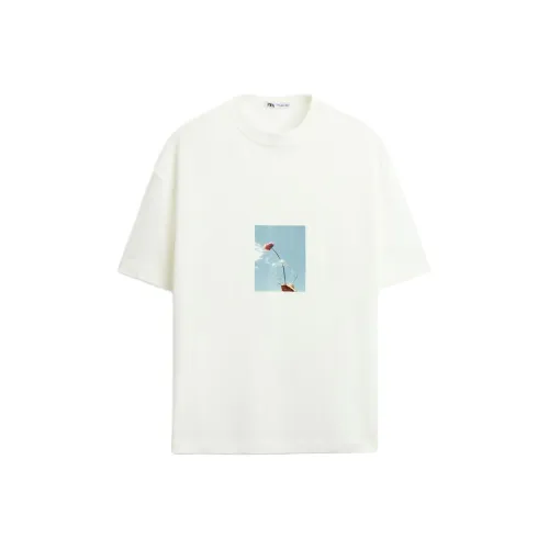 ZARA T Рубашка Мужская Мороз Белый