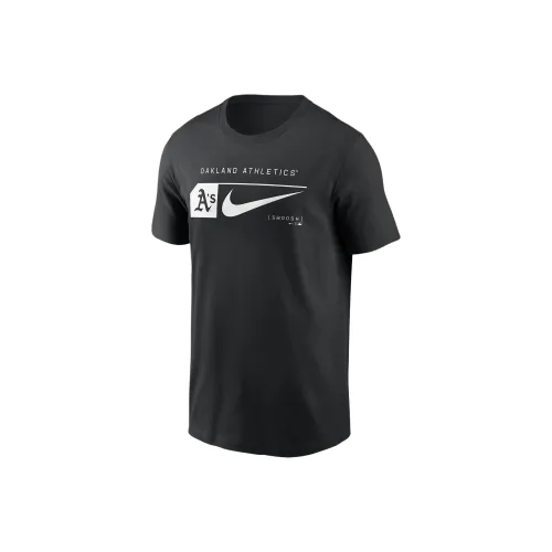 Nike MLB Oakland Athletics Модная футболка мужская черная