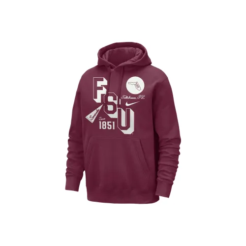 Nike Florida State Club Толстовка Мужская Темно-Красная