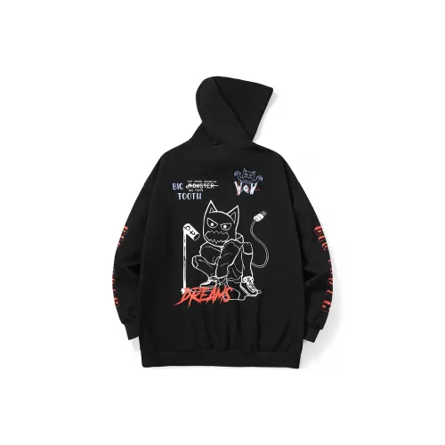 BT С капюшоном Свободный крой Толстовка Унисекс