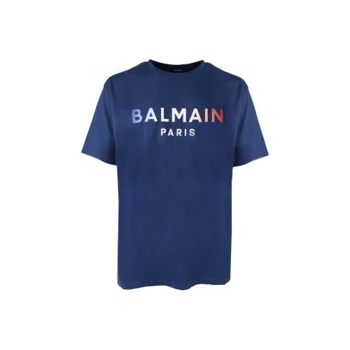 BALMAIN Мужские синие T-рубашки