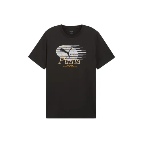 PUMA NYC Long RUN Sponsor T-Shirt Мужская Черная