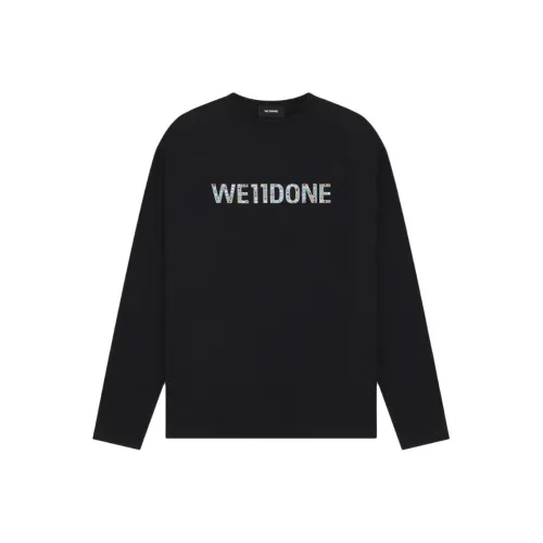 WE11DONE Черные Мужские T-Рубашки