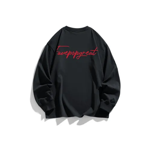 FAVEPOP Длинный рукав Т-рубашка Унисекс