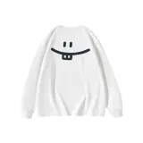 [Heavyweight Утолщенный] Белый (B Простой Улыбающийся Логотип на груди _B Простой Улыбающийся Логотип на спине)