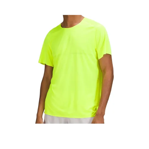 lululemon Fast and Free T-Shirt Мужской Ярко-Желтый