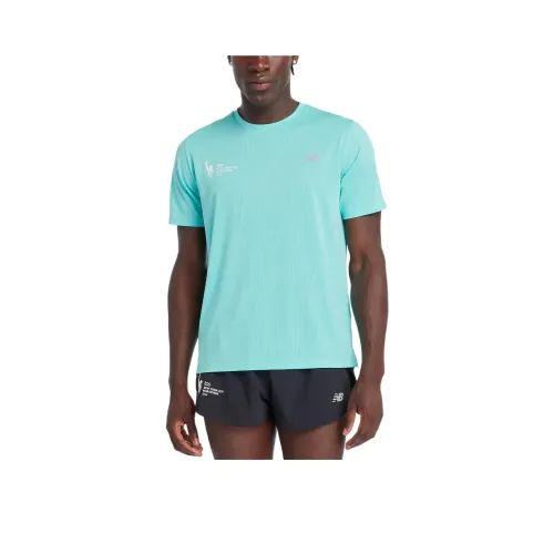 New Balance NYC Marathon Athletics T-Shirt Мужской Цифровой Jadeite