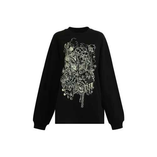 Valeria Obbaco Черный Унисекс Свитшоты